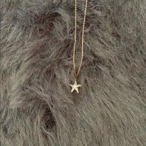 Gold Embellished Starfish Necklace